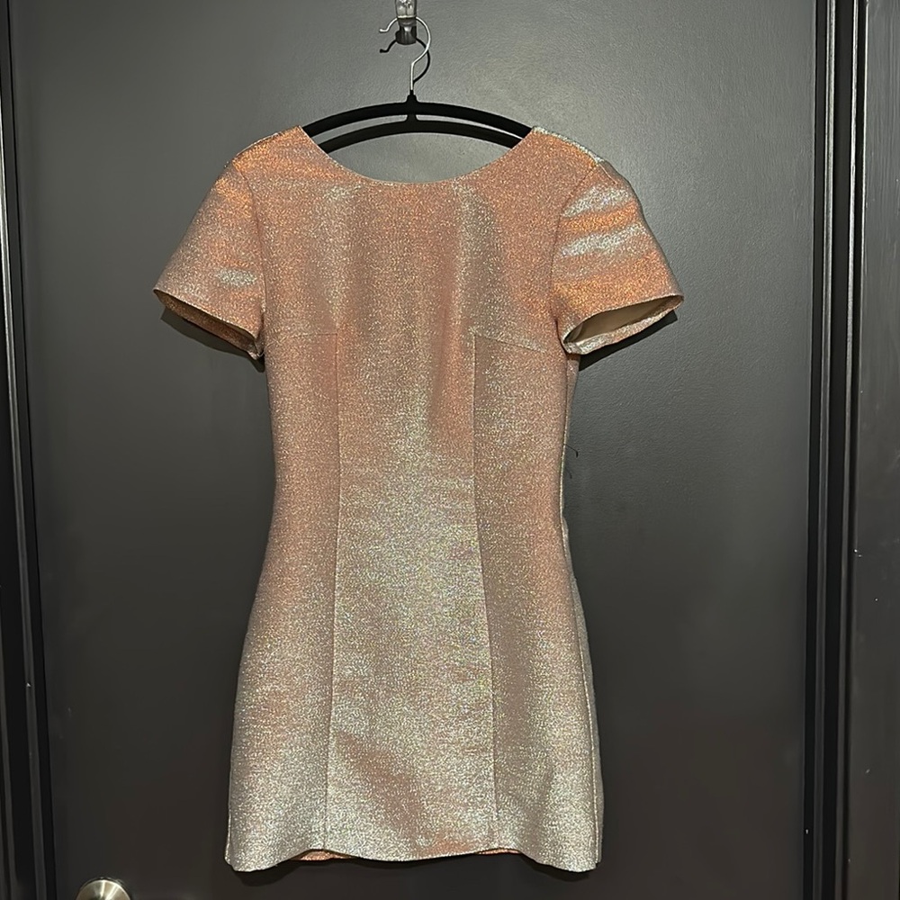 Express Shimmer Homecoming or Cocktail Dress Short Sleeve Mini Dress Size 0
